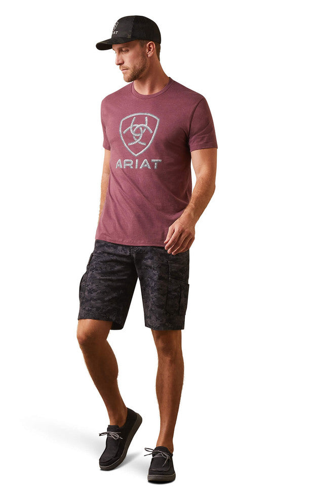 Camisa Ariat Men's Steel Bar Logo Short Sleeve T-Shirt