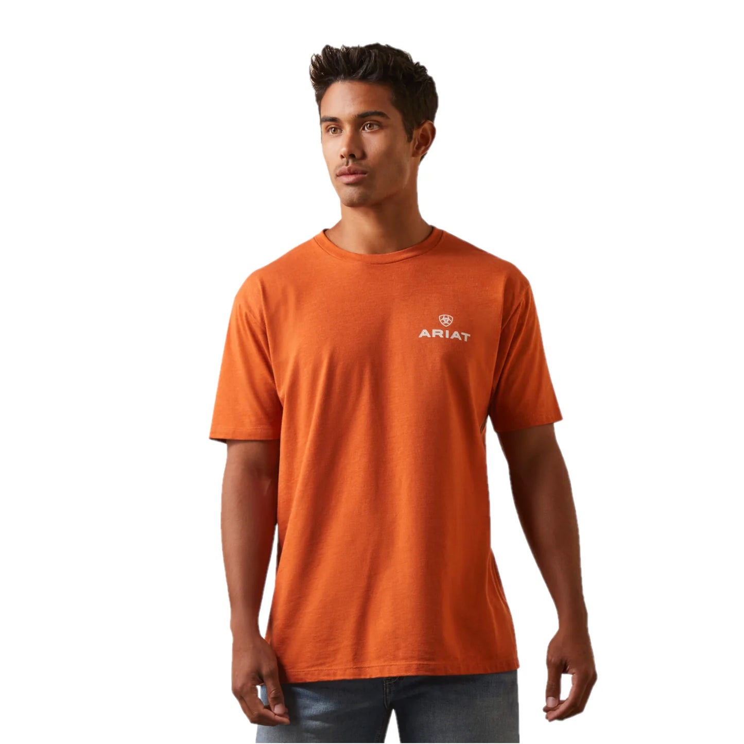 Camisa Ariat Men's Old Faithful Adobe Heather Graphic T-Shirt