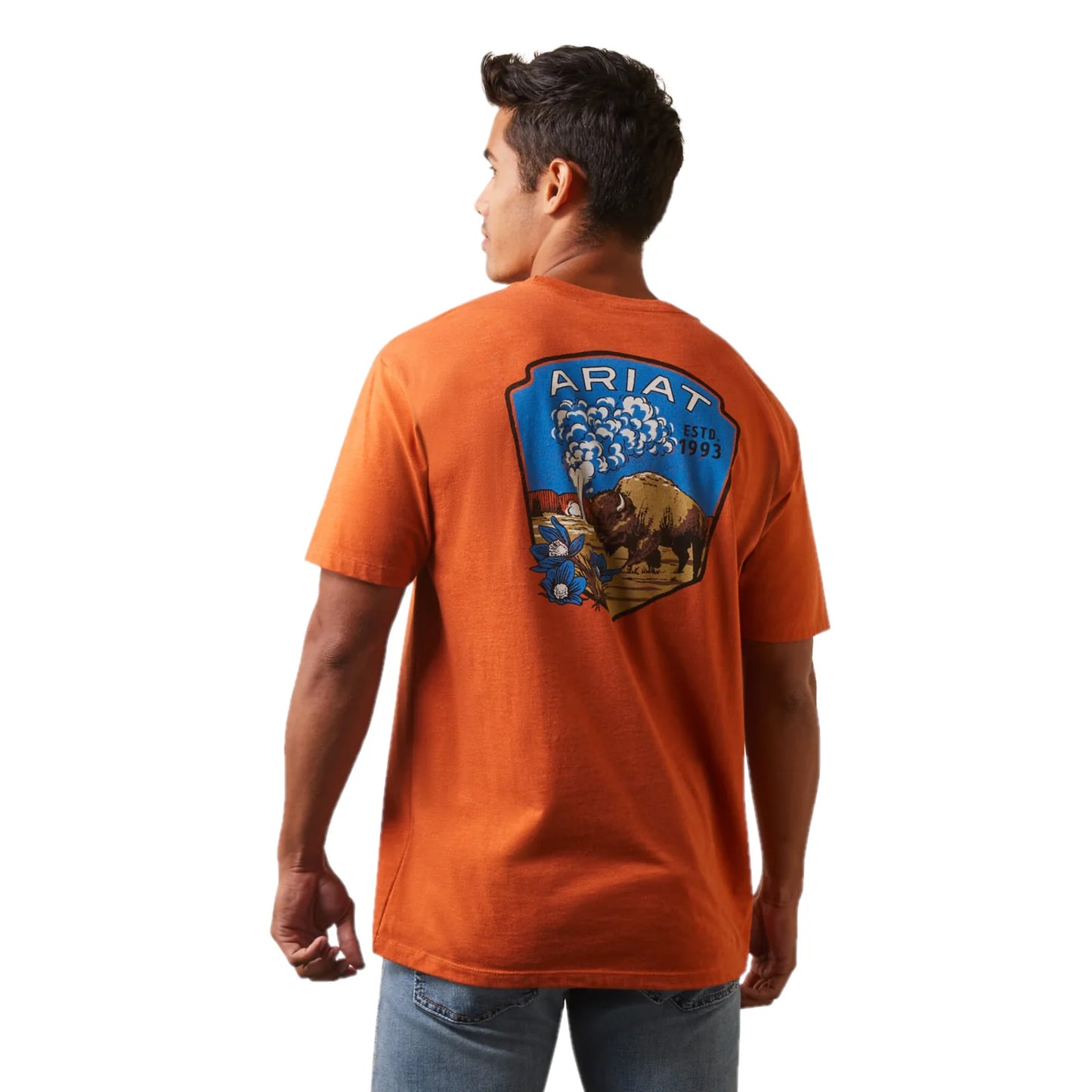 Camisa Ariat Men's Old Faithful Adobe Heather Graphic T-Shirt