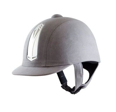 Casco #802C gris con entrada de aire frontal