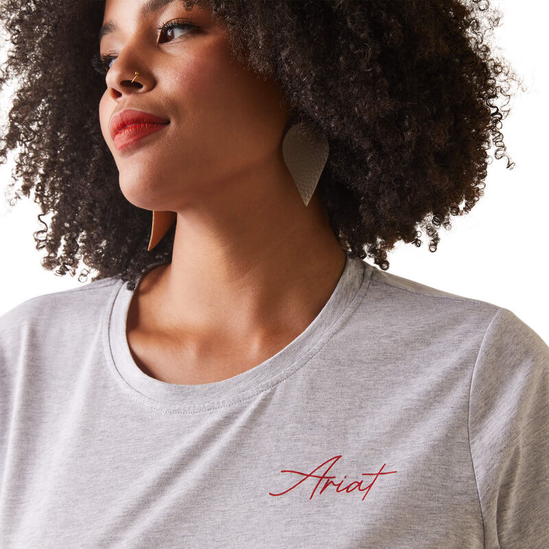 Camisa Ariat Cool Cow Light Heather Grey