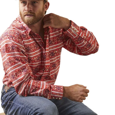 Camisa Davon Classic Snap Ls Shrt Cayenne Hombre