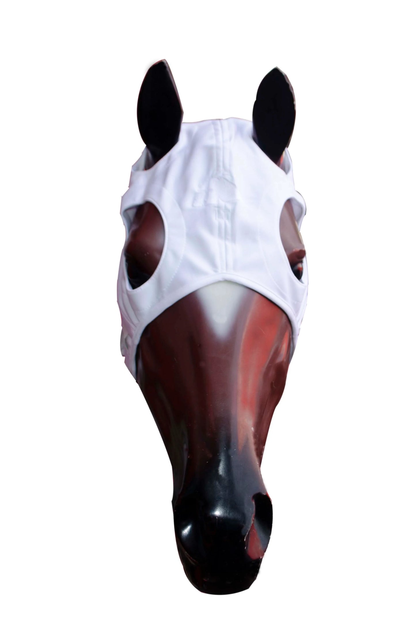 Mascara anti-moscas para caballos de Titanio Mediana Blanco