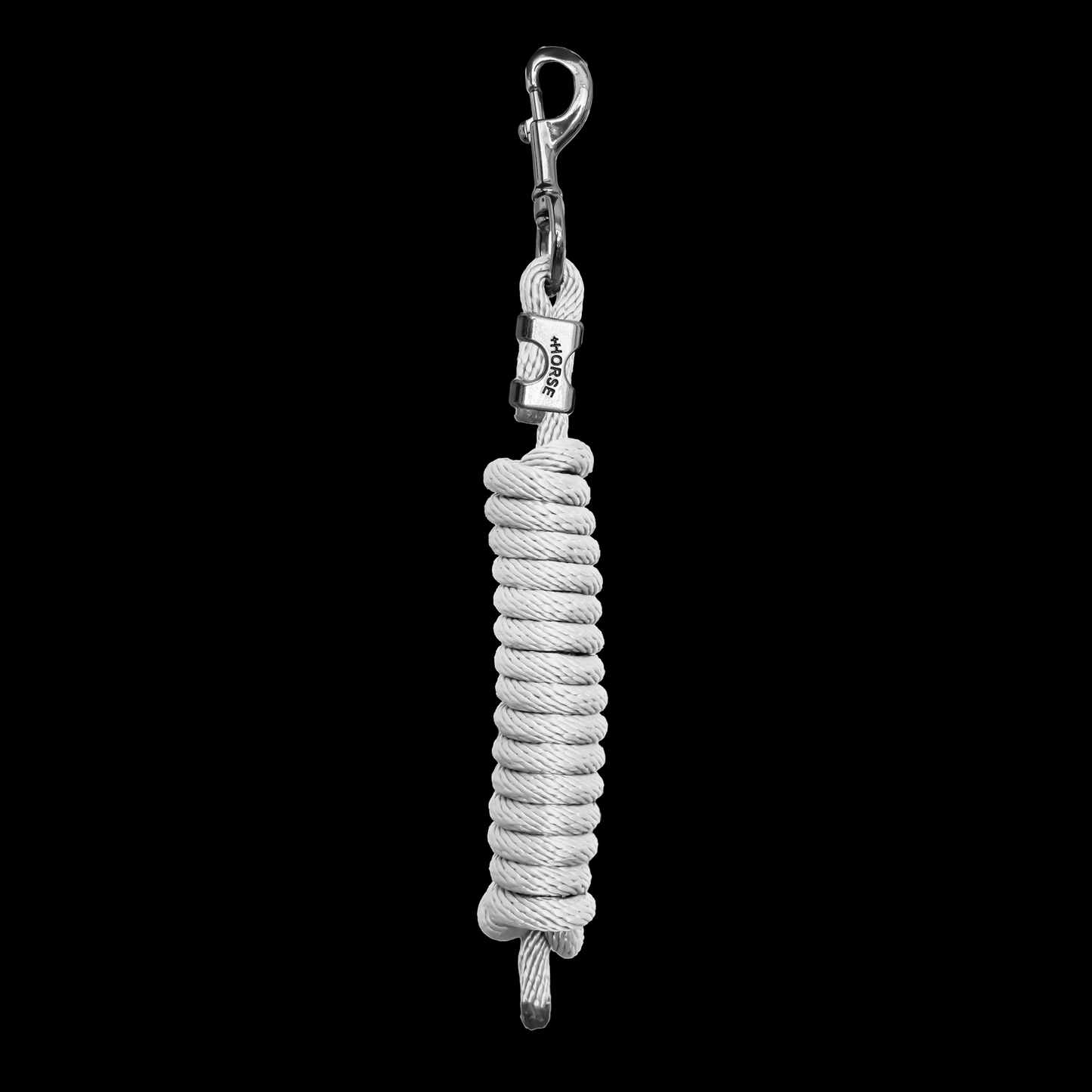 Paseador de Caballo +HORSE Nylon-Algodón 2.5m con Bandola - Color Blanco