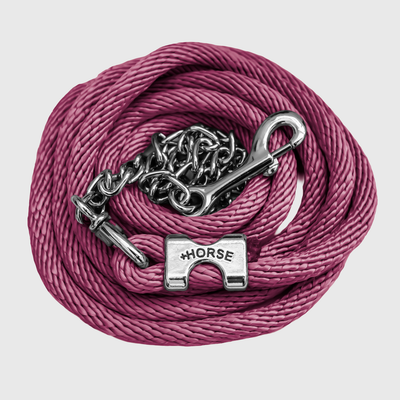 Paseador de Caballo +HORSE Nylon-Algodón 3.5m con Gancho - Color Vino