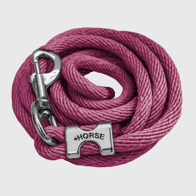 Paseador de Caballo +HORSE Nylon-Algodón 2.5m con Bandola (Sin Cadena) - Color Vino