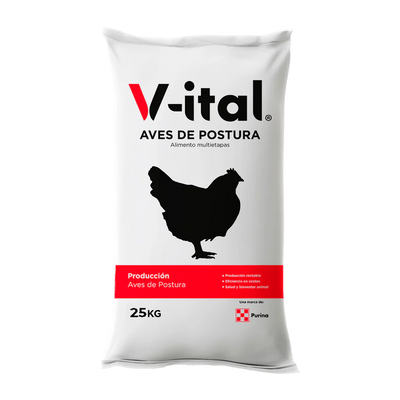 Alimento para aves V-ital Aves de postura 25 kg.