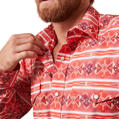 Camisa Davon Classic Snap Ls Shrt Cayenne Hombre
