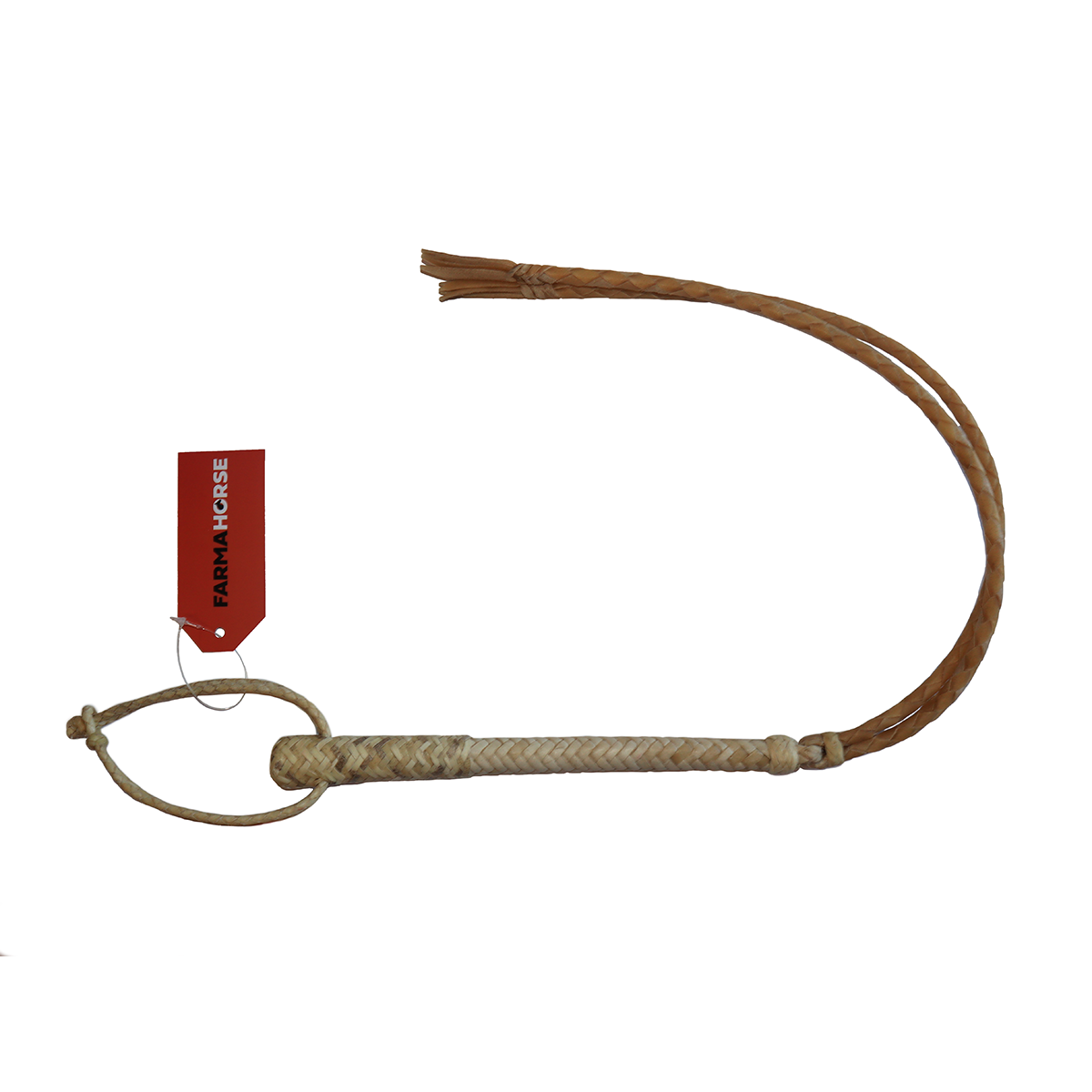 Cuarta de cuero crudo para caballos sencillo color Beige