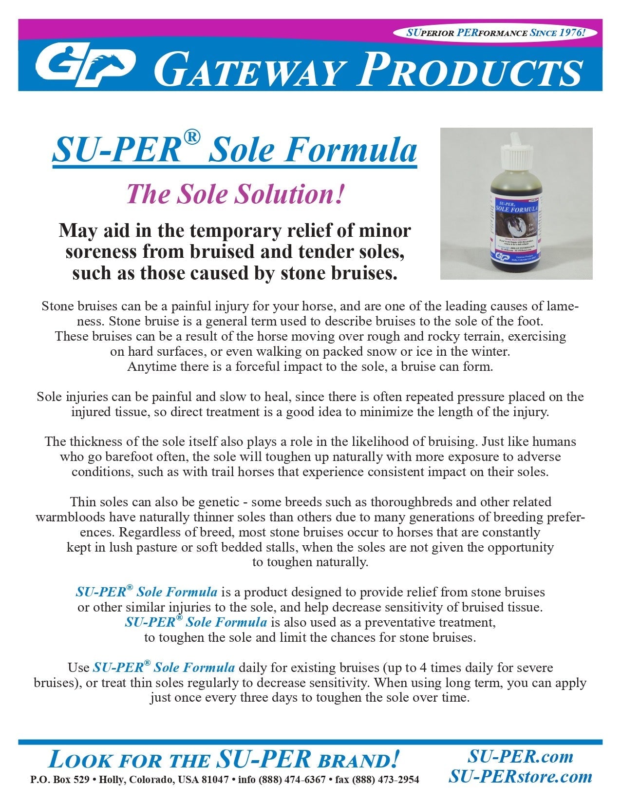 Tratamiento para cascos Su-Per Sole Formula 4 Oz