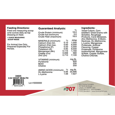 Formula 707 Hoof Health Pellets 1.13 kg