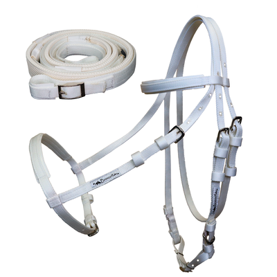 Brida caballo para Carrera de polipropilebo color Blanco