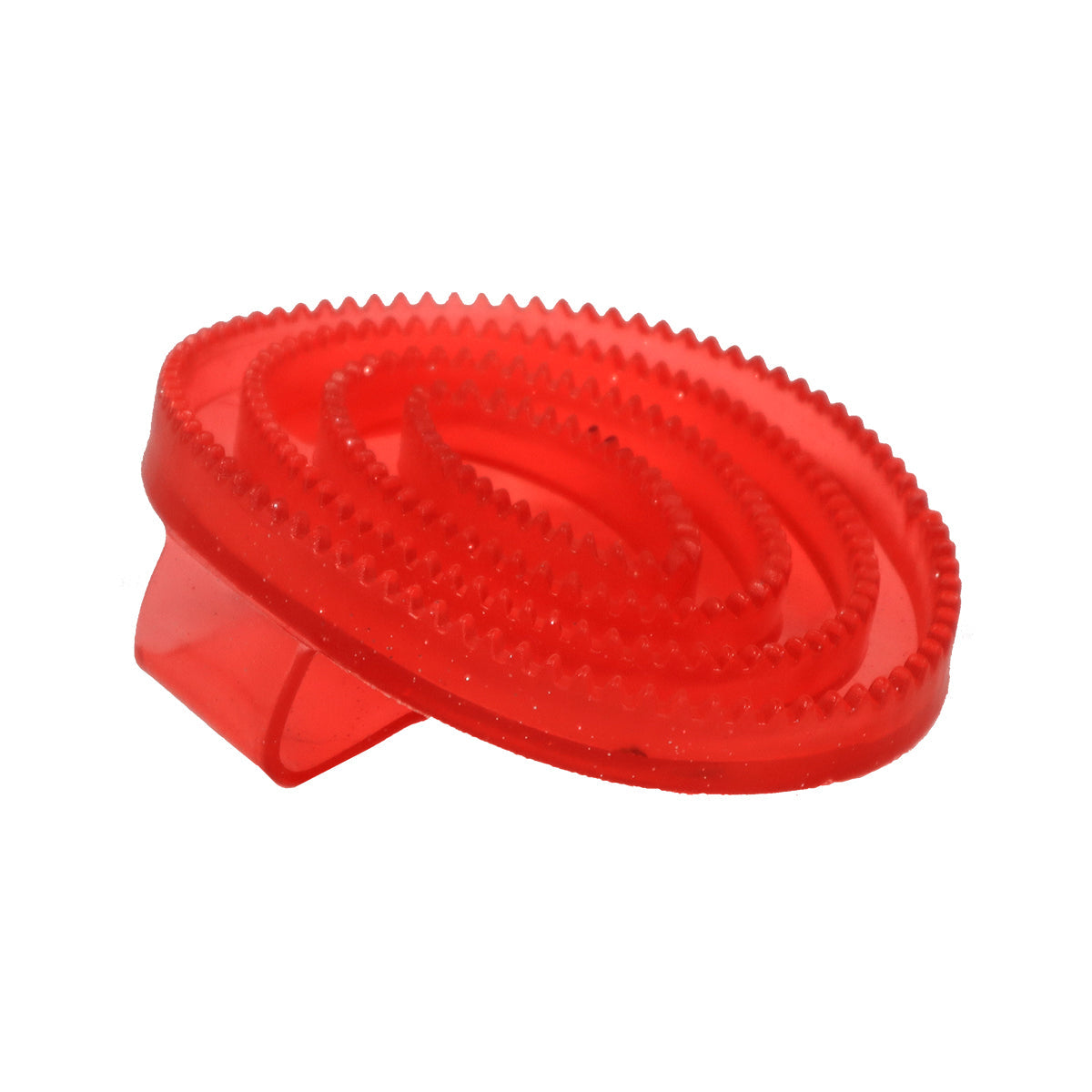Almohaza Grande para caballo #SD2003 transparente color Rojo