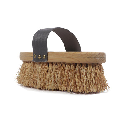 Cepillo para caballo cerda dura con madera #Y8008  22 x 6 cm color Café