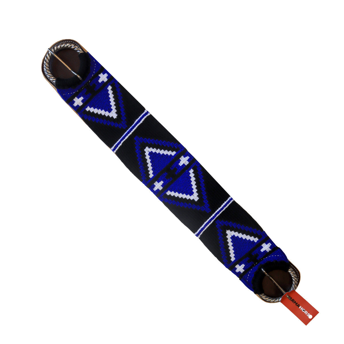 Cincha para caballo color Negro con Azul