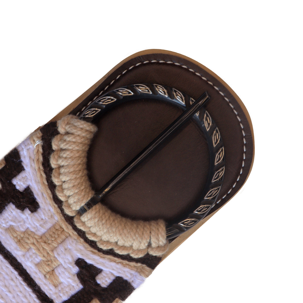 Cincha para caballo color Beige con Café