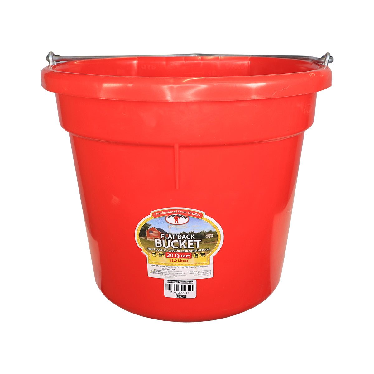 Cubeta para agua 19 Lts colores Azul y Rojo