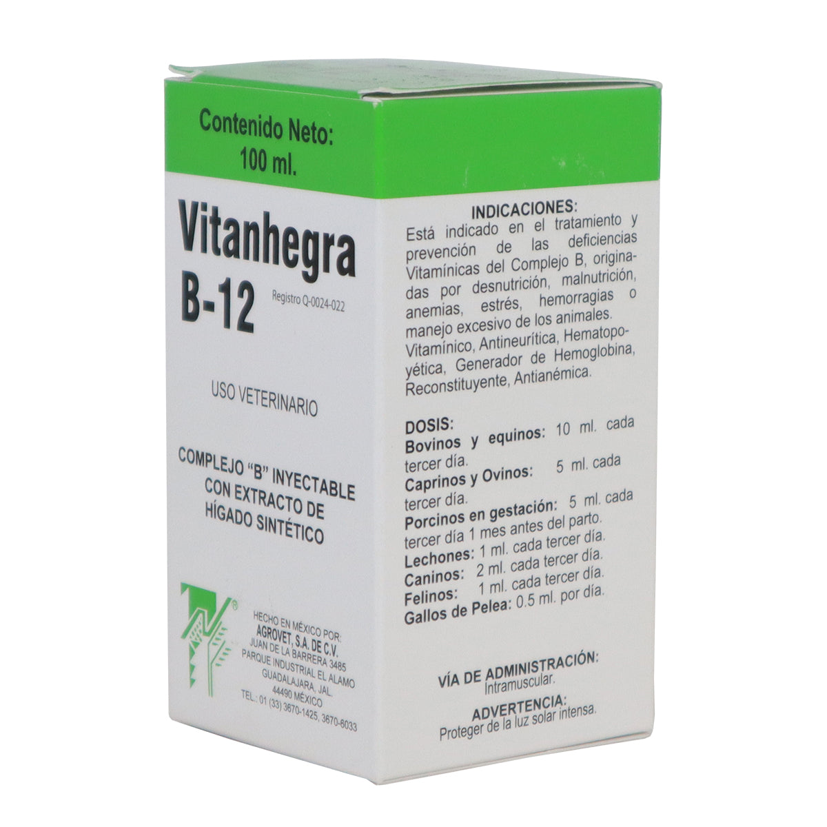 Vitanhegra B-12 Inyectable 100 ml