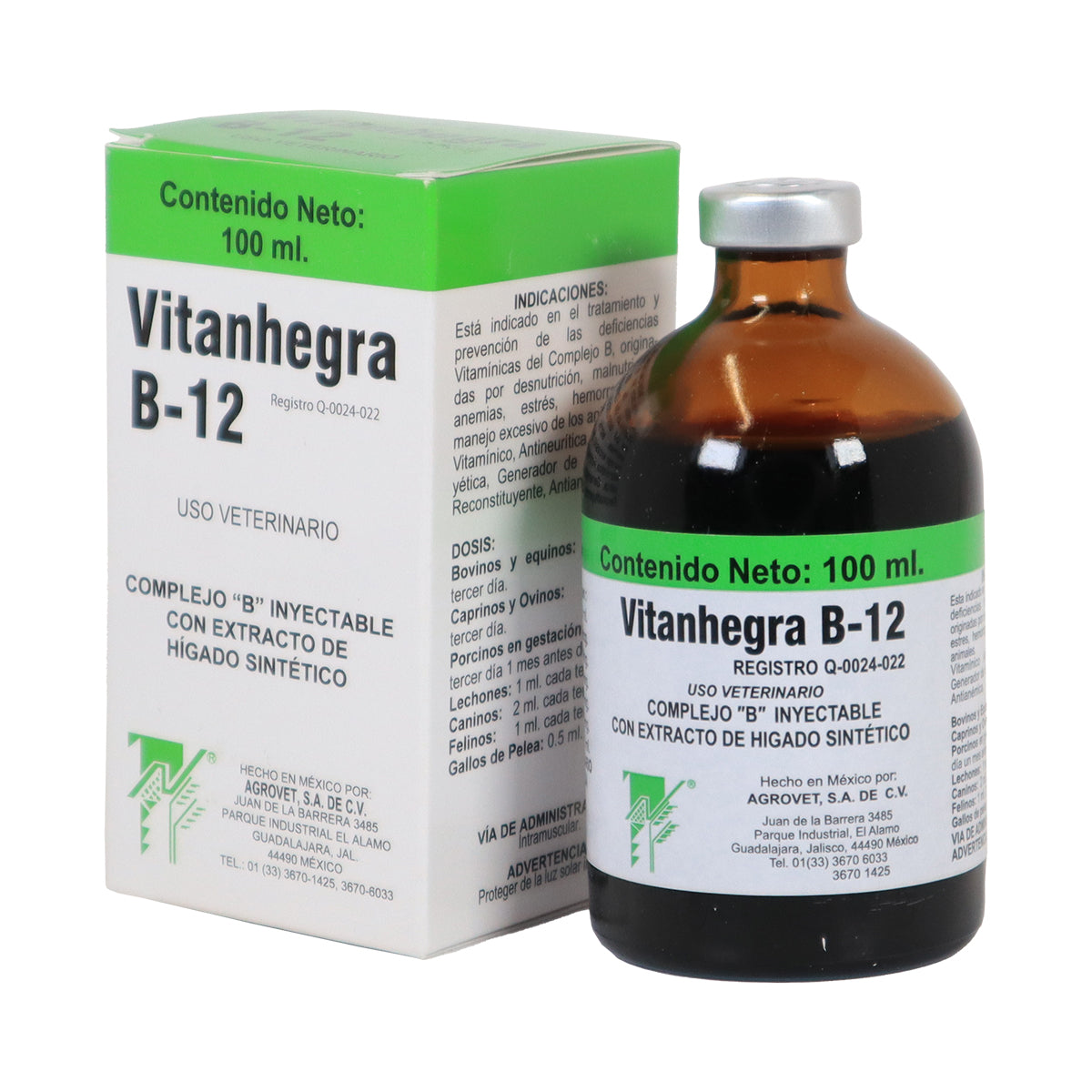 Vitanhegra B-12 Inyectable 100 ml