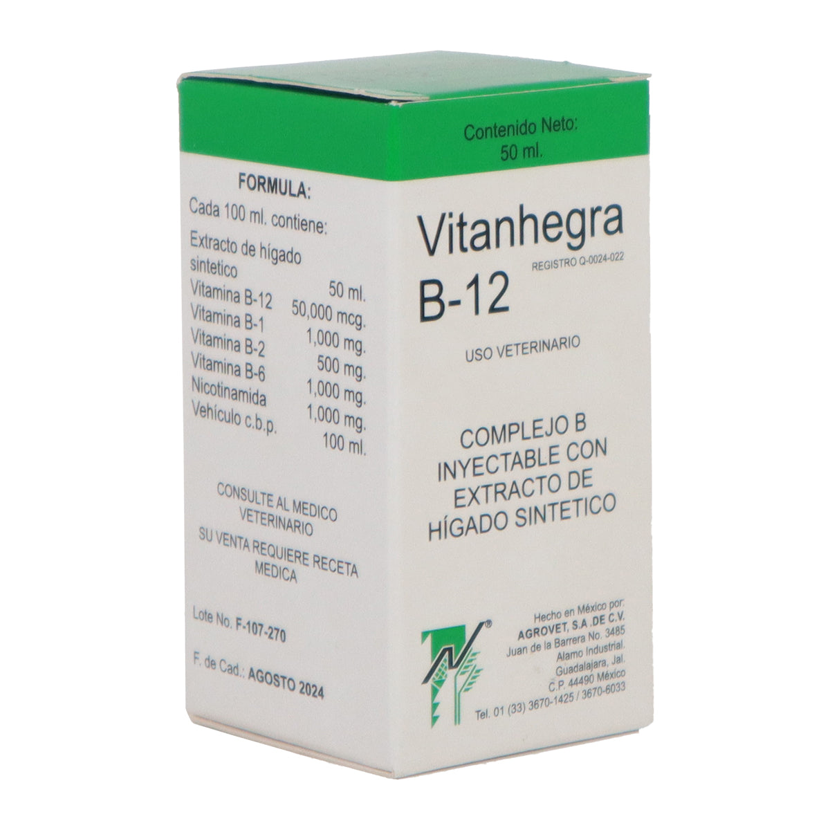 Vitanhegra B-12 Inyectable 50 ml
