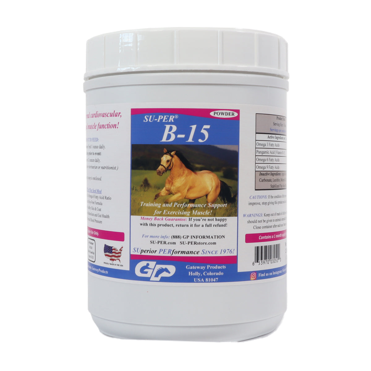 Suplemento para caballos Su-Per B-15 2.5 Lb