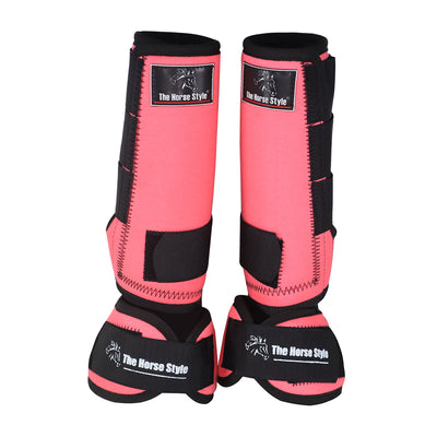 Protector de patas color rosa para caballo
