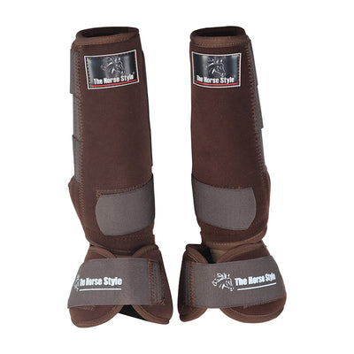 Protector de patas color café para caballo