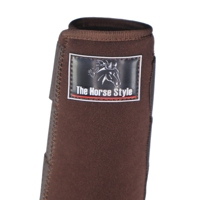 Protector de patas color café para caballo
