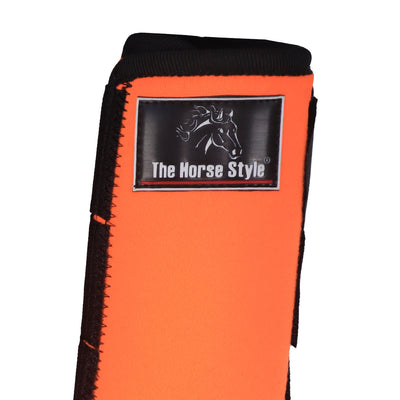 Protector de patas color naranja para caballo