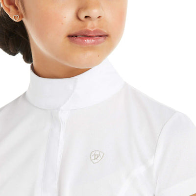 Camiseta blanca de manga corta Aptos Kids Show Shirt para niñas
