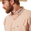 Camisa Pro Team Shay Plaid Orange Fitted Button Down Shirt Hombre