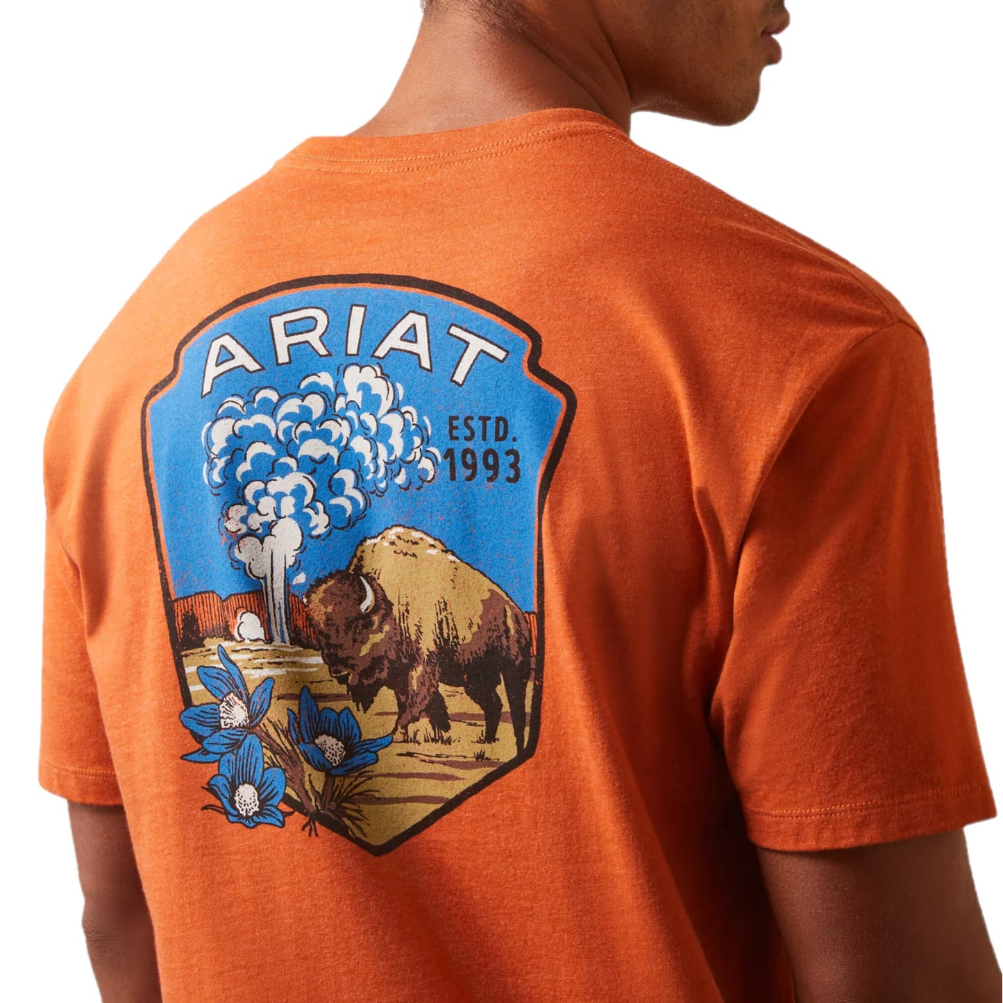 Camisa Ariat Men's Old Faithful Adobe Heather Graphic T-Shirt