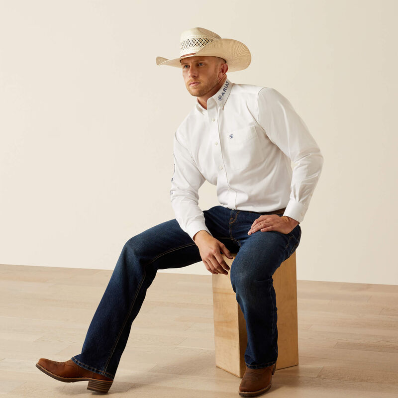 Camisa Ariat Team Logo Twill Classic Fit Shirt