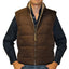 Chaleco Doble Vista De Pluma De Ganso Resistol Choco/Beige