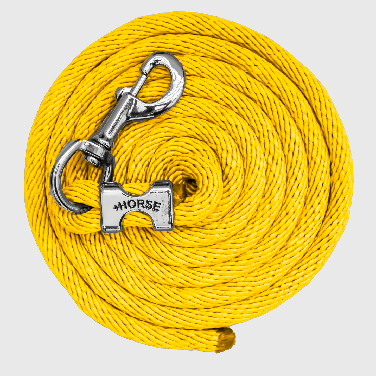 Paseador de Caballo +HORSE Nylon-Algodón 2.5m con Bandola - Color Amarillo Canario
