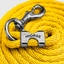Paseador de Caballo +HORSE Nylon-Algodón 2.5m con Bandola - Color Amarillo Canario