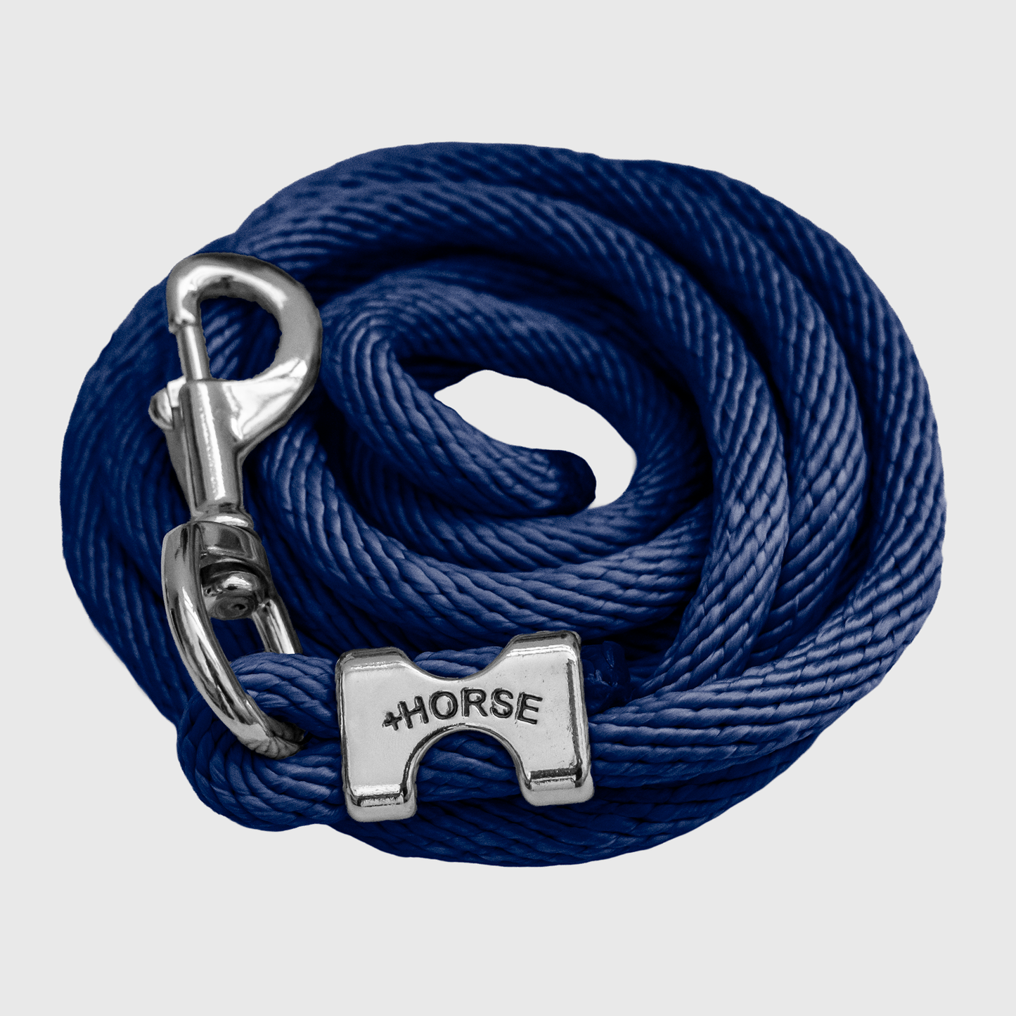 Paseador de Caballo +HORSE Nylon-Algodón 2.5m con Bandola (Sin Cadena) - Color Azul Marino
