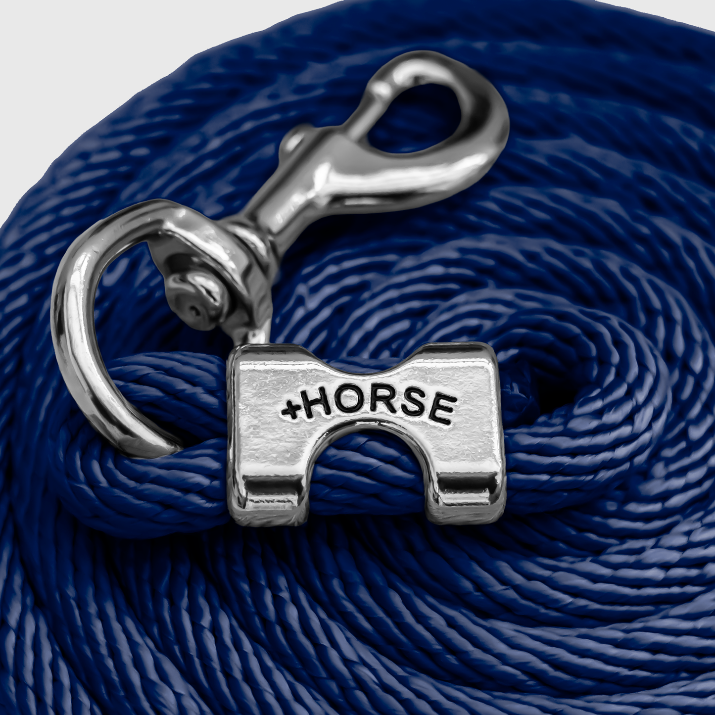 Paseador de Caballo +HORSE Nylon-Algodón 2.5m con Bandola (Sin Cadena) - Color Azul Marino