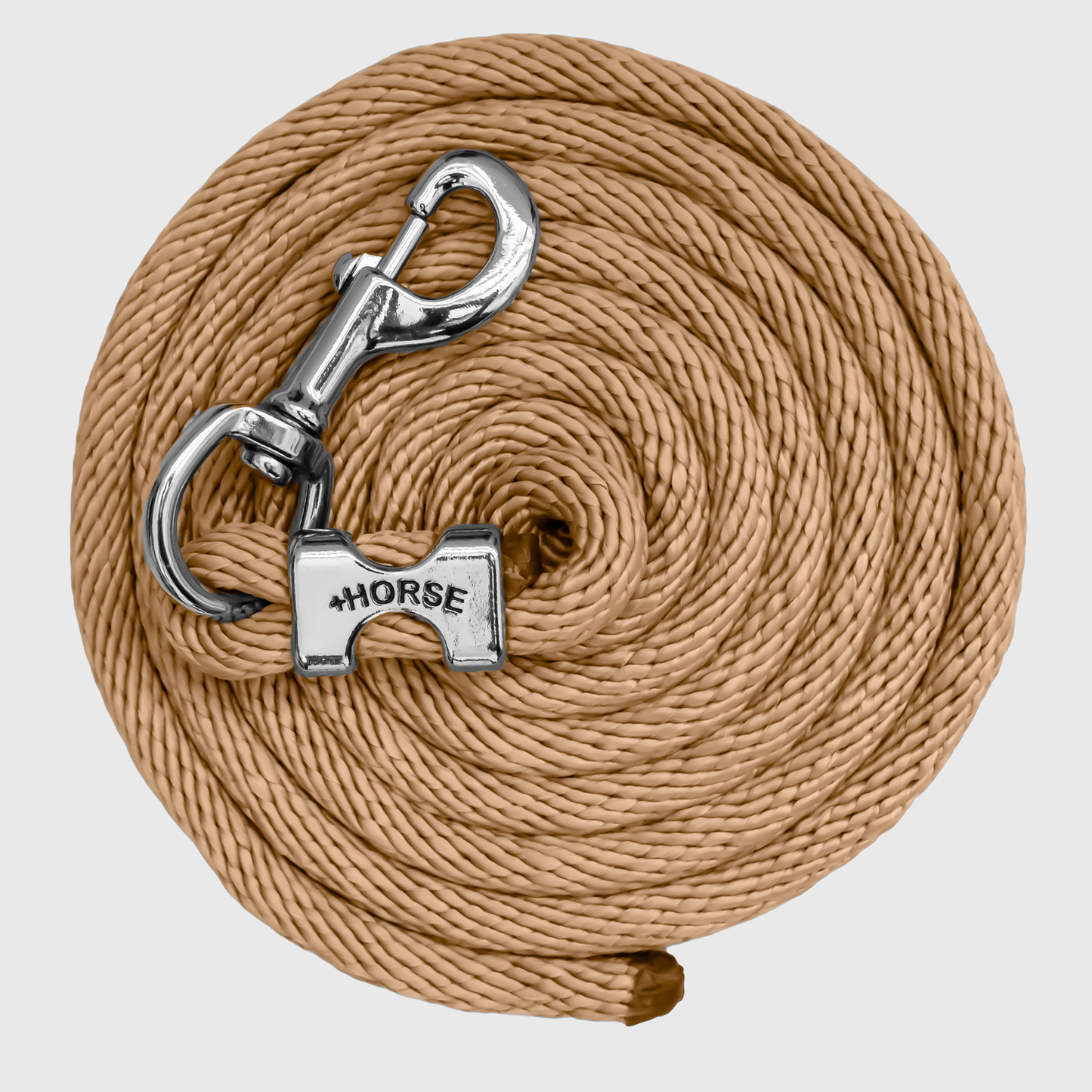 Paseador de Caballo +HORSE Nylon-Algodón 2.5m con Bandola - Color Beige
