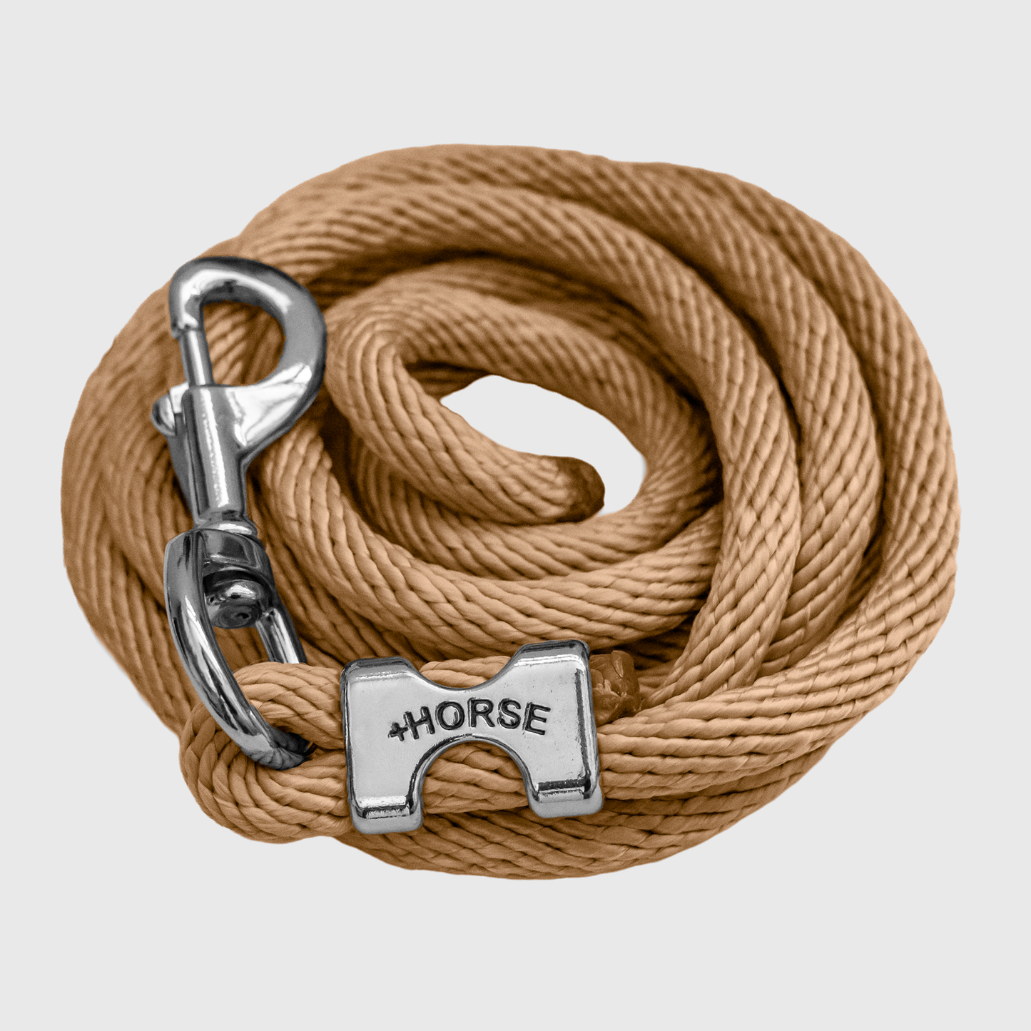 Paseador de Caballo +HORSE Nylon-Algodón 2.5m con Bandola - Color Beige