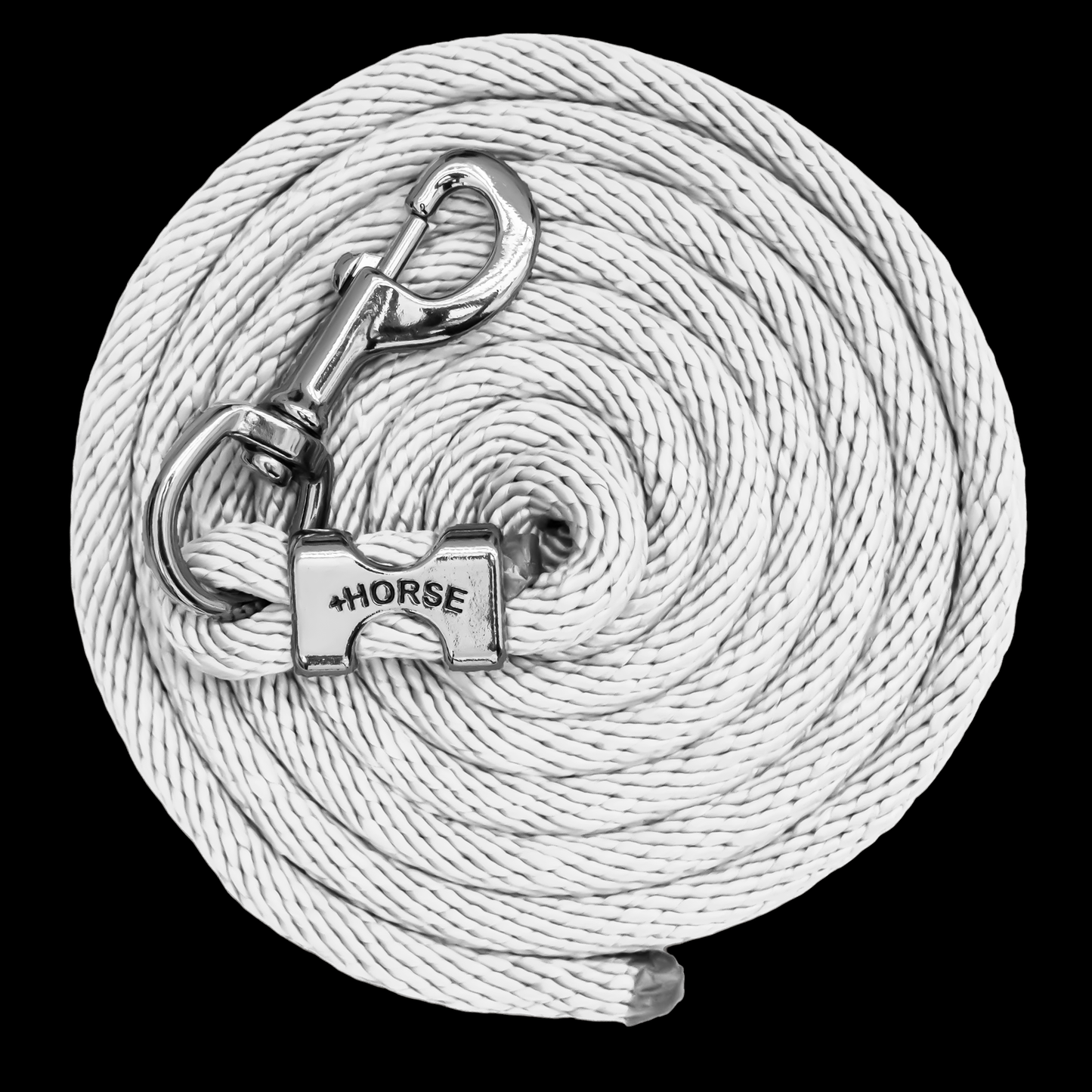 Paseador de Caballo +HORSE Nylon-Algodón 2.5m con Bandola - Color Blanco