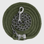 Paseador de Caballo +HORSE Nylon-Algodón 3.5m con Gancho - Color Verde Militar