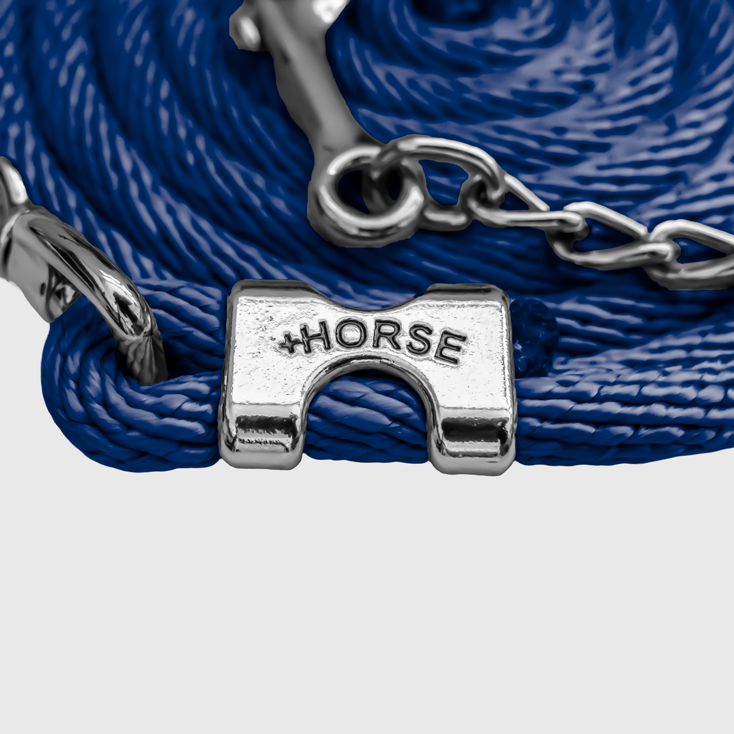 Paseador de Caballo +HORSE Nylon-Algodón 3.5m con Gancho - Color Azul Marino