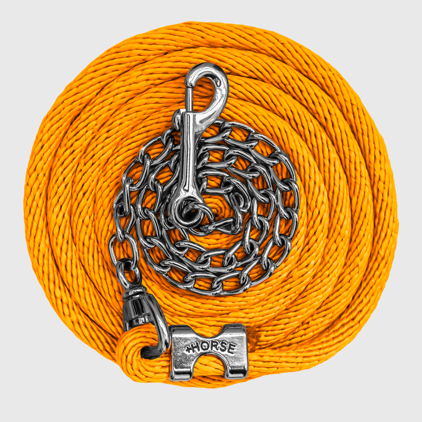 Paseador de Caballo +HORSE Nylon-Algodón 3.5m con Gancho - Color Mango
