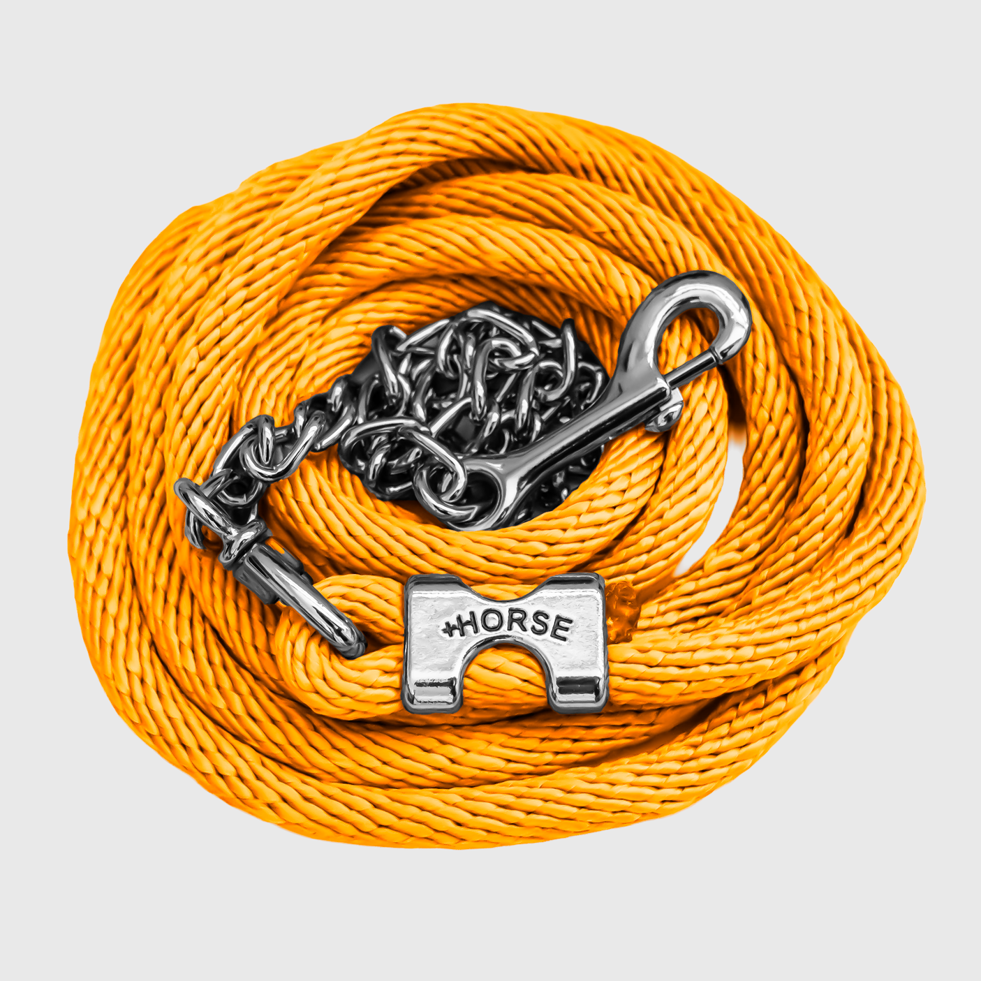 Paseador de Caballo +HORSE Nylon-Algodón 3.5m con Gancho - Color Mango