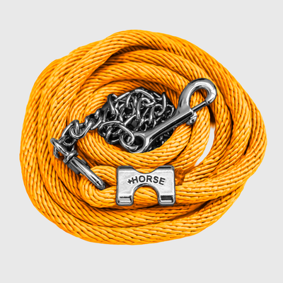 Paseador de Caballo +HORSE Nylon-Algodón 3.5m con Gancho - Color Mango