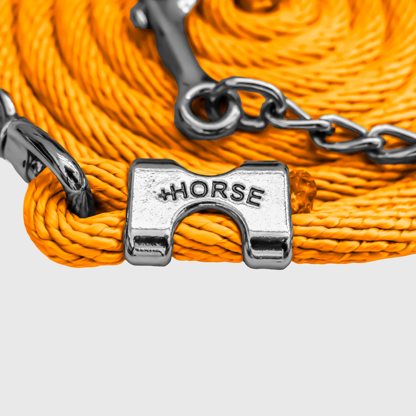 Paseador de Caballo +HORSE Nylon-Algodón 3.5m con Gancho - Color Mango