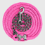Paseador de Caballo +HORSE Nylon-Algodón 3.5m con Gancho - Color Rosa