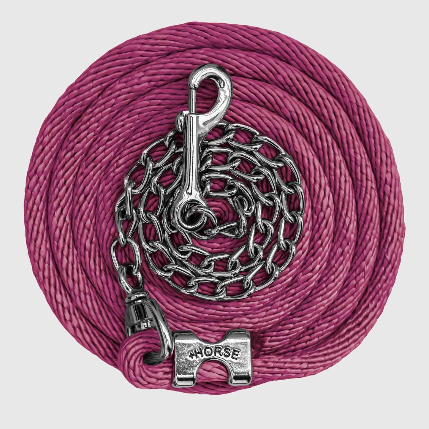 Paseador de Caballo +HORSE Nylon-Algodón 3.5m con Gancho - Color Vino
