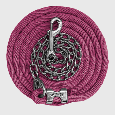 Paseador de Caballo +HORSE Nylon-Algodón 3.5m con Gancho - Color Vino